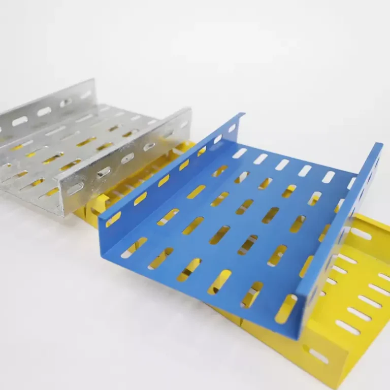 Durable 300mm Cable Tray Electrostatic Spray Aluminum Alloy Perforated Design Catalog of Cable Trays