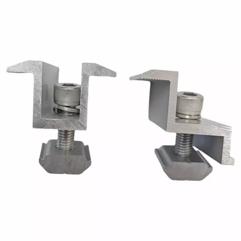 Aluminum Alloy Solar Bracket Clamp System Photovoltaic Roof Fixture for Tin Roof Installation