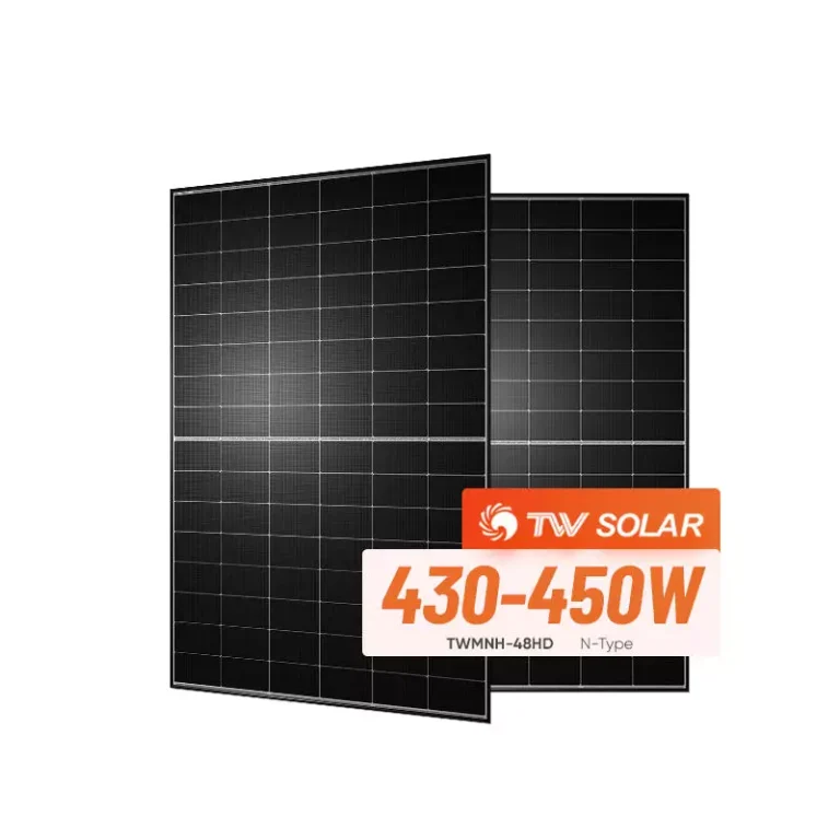 TW Solar Black Frame N Type Bificial PV Module 182mm Mono Solar Sheets 440W 445W 450W Solar Panels Tongwei Photovoltaic Panel