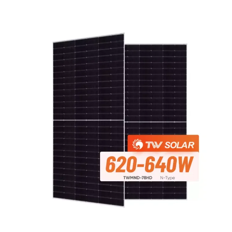 Tongwei Solar Panel Topncon Bifacial PV Panels 620w 630w 640w 625w 635w TW Solar Panel Supplier Commercial Industry Use